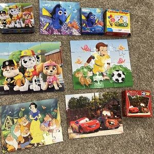 Puzzle Lot - Paw Patrol, Dory, George, Cars, Snow White